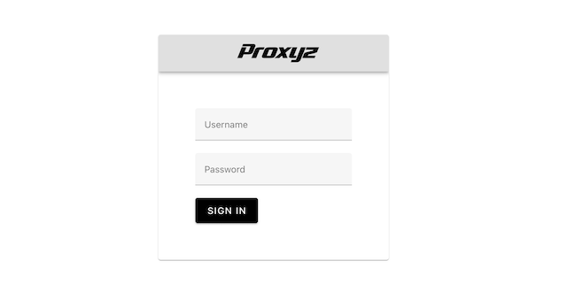 PRO.xyz login screen successfully opened